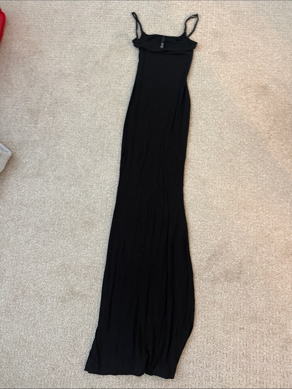 Skims Black Maxi Slip Dress